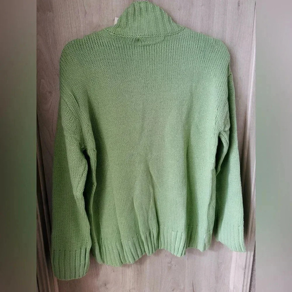 Revolve Sola‎ Turtleneck Stitches & Stripes Green Sweater Size Small - Picture 2 of 7